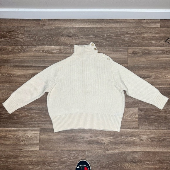 Zara‎ Knitted Cream Sweater Women’s Medium - Picture 1 of 9
